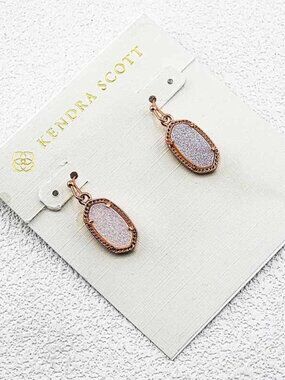 Kendra Scott White Crystal Spike Earrings